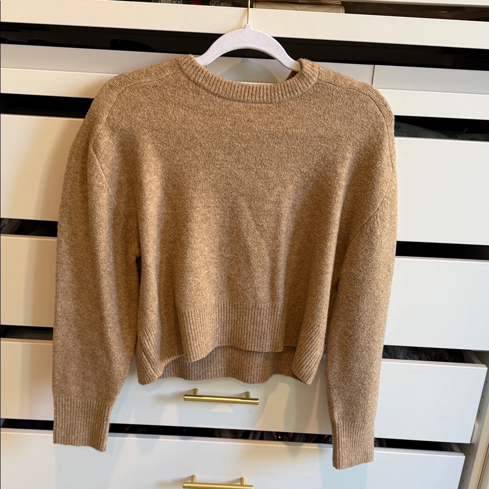 Universal Thread Camel Crewneck Cropped Sweater
